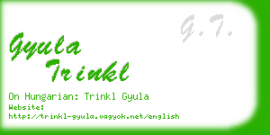 gyula trinkl business card